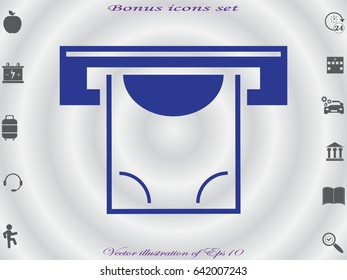 money machine, icon, vector illustration eps10