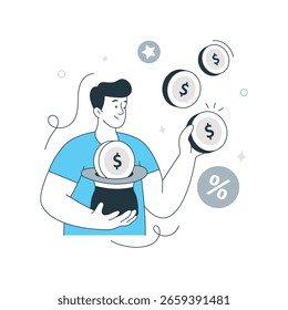 Money Magic Vector illustration. EPS 10 File
