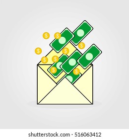 MONEY MAIL BUSINESS FINANCE COMPANY LOGO TEMPLATE EMBLEM SIGN SYMBOL