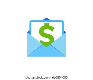 Money Mail Icon Logo Design Element