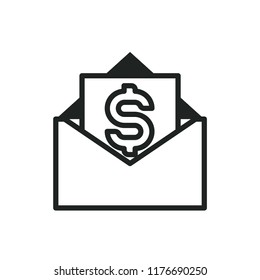 money mail vector icon