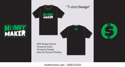 Money maker lime green modern streetwear theme design vector for tshirt hoodie and merchandise