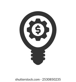Icono de la idea de hacer dinero, Vector Gráficos