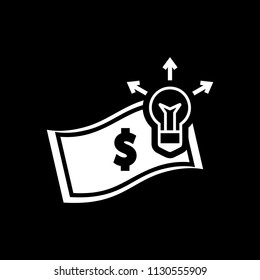 Money Making Ideas - Flat style design icon vector white