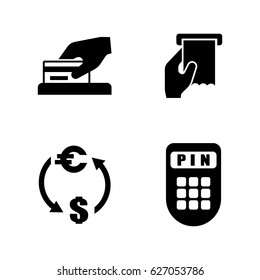 Money making. Simple Related Vector Icons Set for Video, Mobile Apps, Web Sites, Print Projects and Your Design. Black Flat Illustration on White Background.