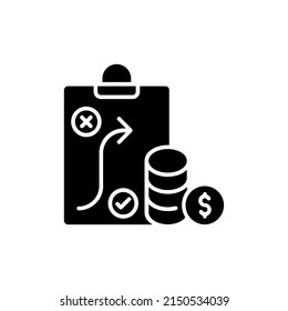 icono de estrategia de creación de dinero en vector. logotipo