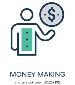 Money Making Vector Icon