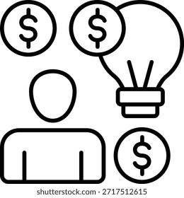 Icono de Vector de hacer dinero. Se puede utilizar para aplicaciones de impresión, móviles y de Web.