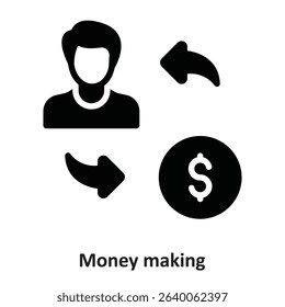 Money making Vector Icon which can easily modify or edit
