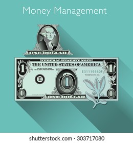 Money Management background with Space for Type