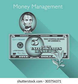 Money Management background with Space for Type