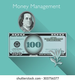 Money Management background with Space for Type