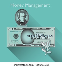 Money Management background with Space for Type