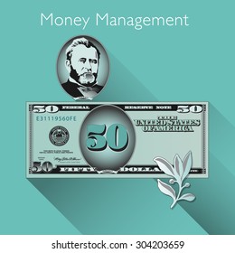 Money Management background with Space for Type