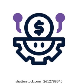 money management dual tone icon. Sleek and modern vector icon for websites, mobile apps, marketing materials, and corporate design. Fully scalable and ready to use.