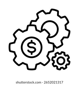 Elemento de icono de gestión de dinero para el diseño