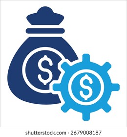 Elemento de icono de gestión de dinero para el diseño