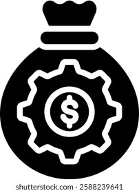Money Management Icon Glyph Vector Illustration