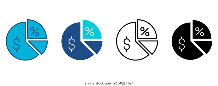 Ícone Do Money Management Definido Com Vários Estilos. Ilustração de vetor