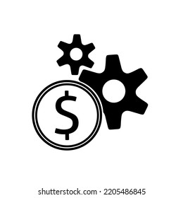 icono de gestión de dinero con un diseño sencillo