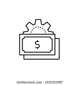 money management icon vector illustration. business line icon style. isolated on white background
