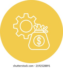 Icono vectorial de Gestión de Dinero. Se puede usar para imprimir, móviles y aplicaciones web.