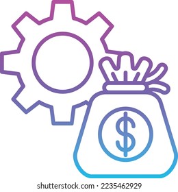 Icono vectorial de Gestión de Dinero. Se puede usar para imprimir, móviles y aplicaciones web.