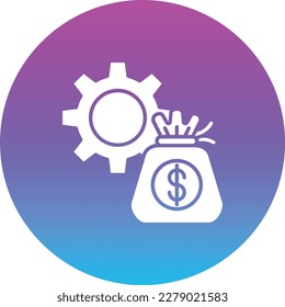 Icono vectorial de Gestión de Dinero. Se puede usar para imprimir, móviles y aplicaciones web.