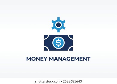 MONEY MANAGEMENT vector, icon or logo sign isolated symbol illustration