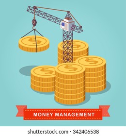 Money Management Vector Illustration