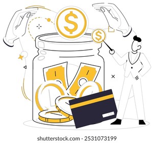 Money management vector illustration. In symphony finance, money management plays role crucial musical note Examining cash flow is like reading financial poetry inscribed in economic records