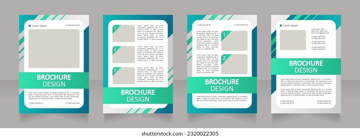 Money market account benefits blank brochure layout design. Vertical poster template set with empty copy space for text. Premade corporate reports collection. Editable flyer paper pages