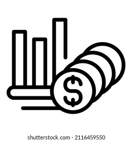 Money market icon outline vector. Company finance. People investment