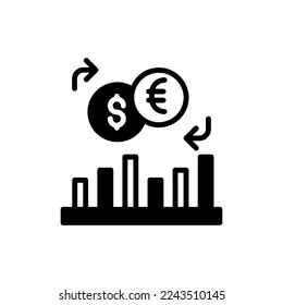 Icono del mercado monetario en vector. Logotipo