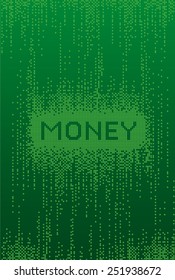 Money Matrix style Background Vector illustration