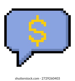 Dinero Mensaje Chat Pixel Art