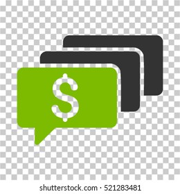 Money Messages icon. Vector pictograph style is a flat symbol, color, chess transparent background. Designed for software and web interface toolbars and menus.