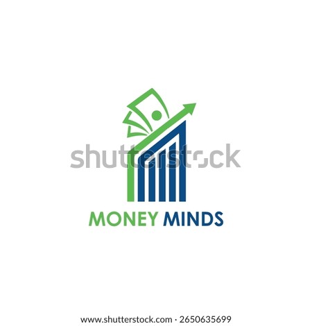 Money Minds Logo Modern Vector