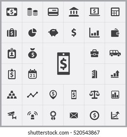 money mobile app icon. bank icons universal set for web and mobile