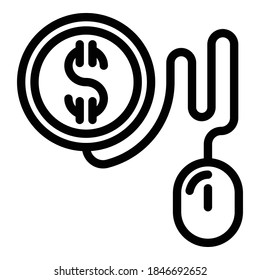 Money monetization icon. Outline money monetization vector icon for web design isolated on white background