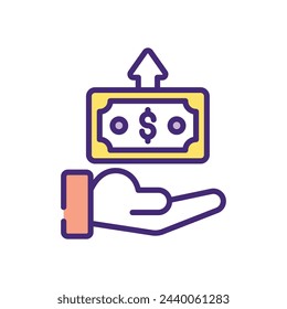 Money Monetization vector icon design 