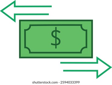 Money movement icons vector editable file, black and white