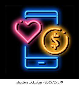 Money neon light sign vector. Glowing bright icon Money sign. transparent symbol illustration