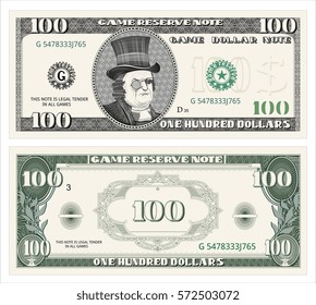 Money Note For Game, Cash, Hundred Dollar Bill Payment, Number, Passion To Play, Cash, The Note