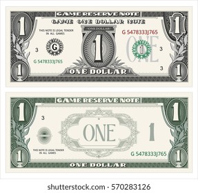 money note for game, cash, one dollar bill payment, number, passion to play, cash, the note