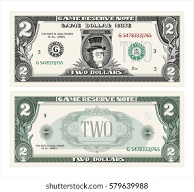 money note for game, cash, two dollars bill payment, number, passion to play, cash, the note svg