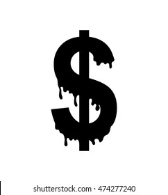 money oil industry petroleum gasoline icon. Isolated and flat illustration. Vector graphic