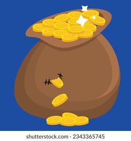money in an old bag