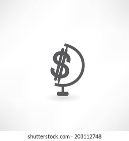 Money on the globe