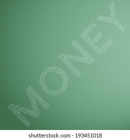 Money on the green background